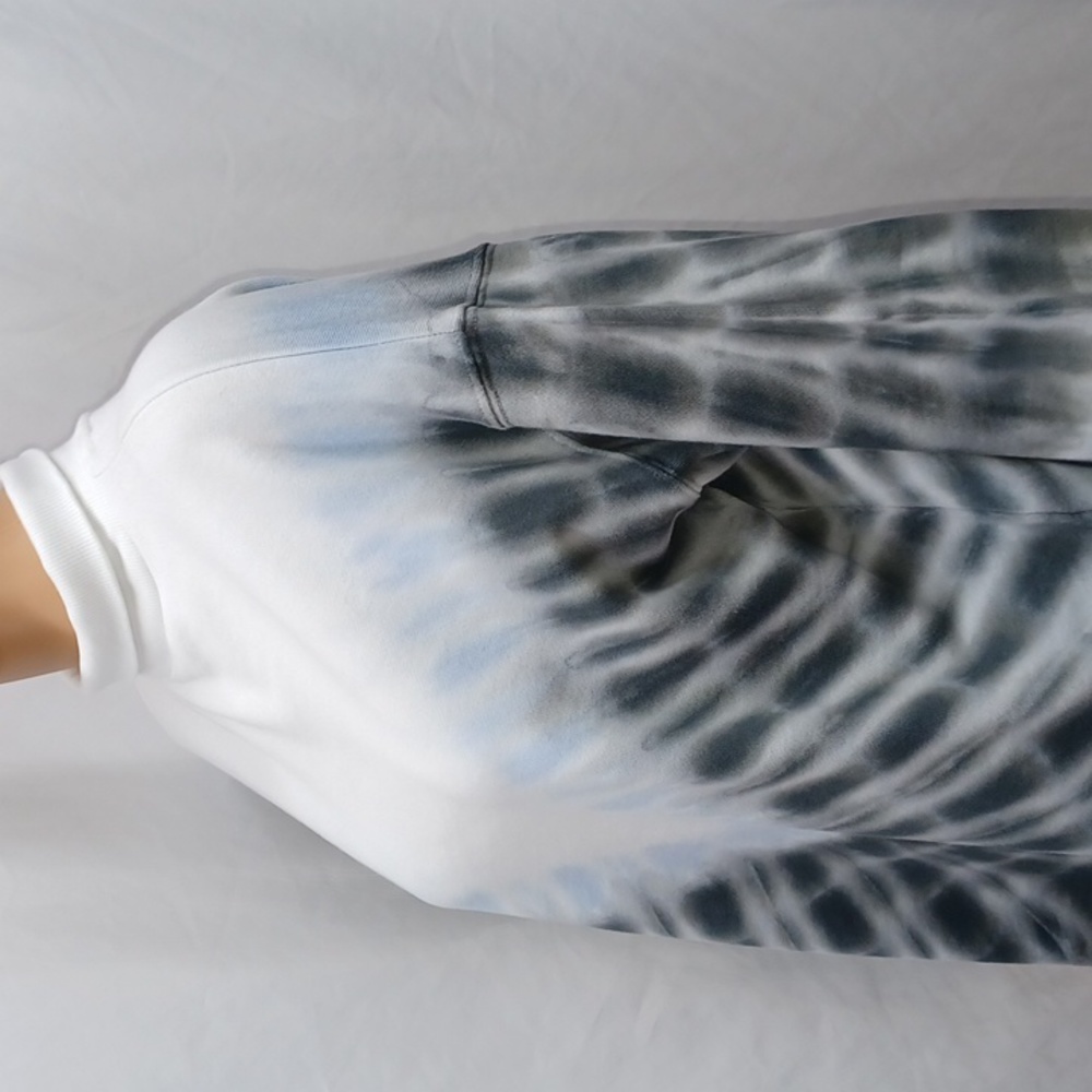 Style & Co Tie-Dye Mock-Neck Sweatshirt, Blue/Black Combo - Picture 6 of 11